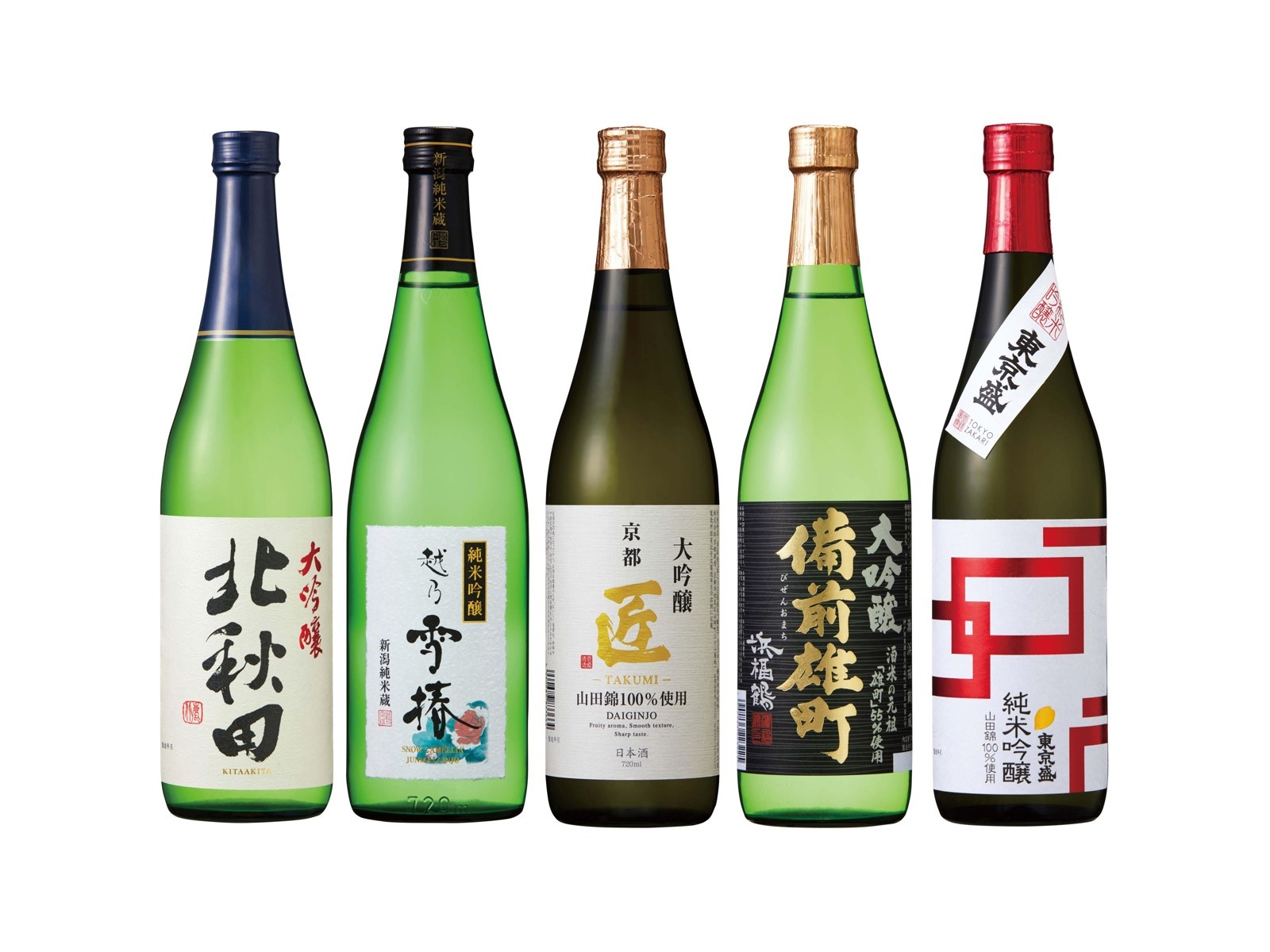 小山本家酒造 吟醸酒5本飲み比べアソートセット 720ml（瓶）×5本