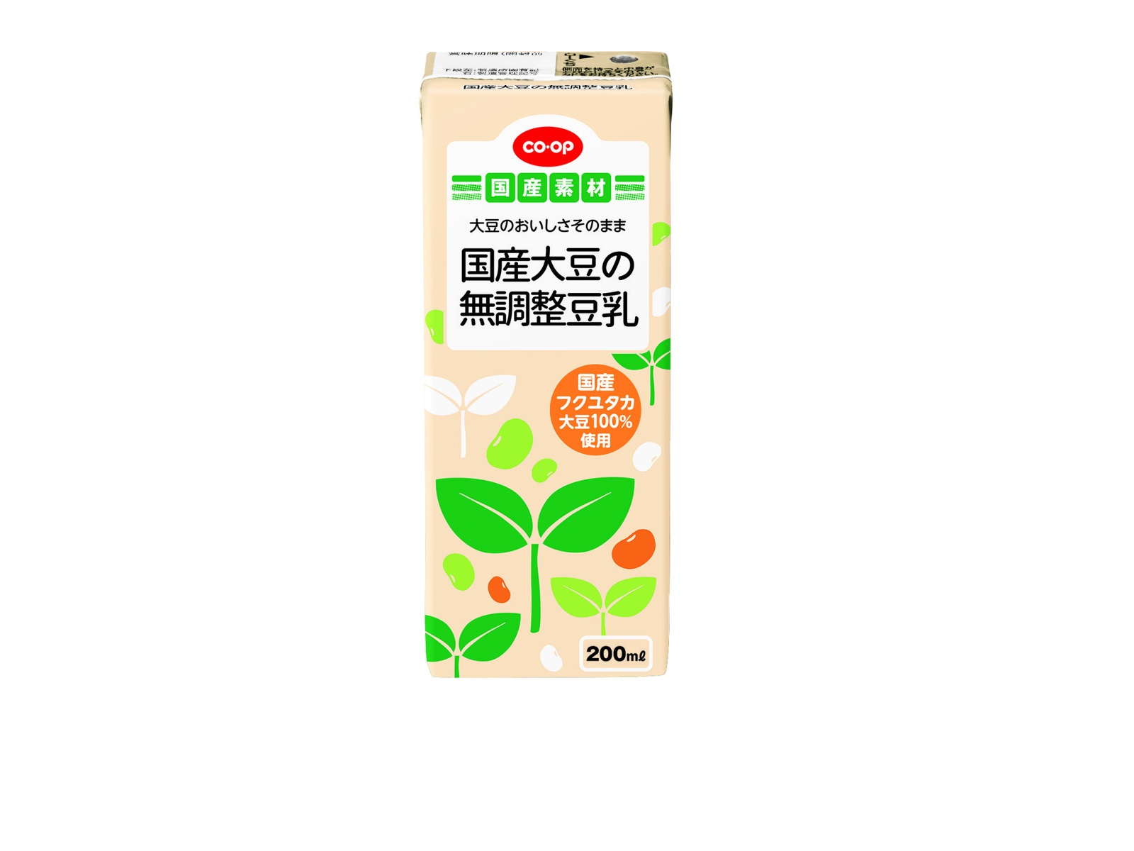 CO・OP 国産大豆の無調整豆乳（フクユタカ） 200ml| コープこうべネット