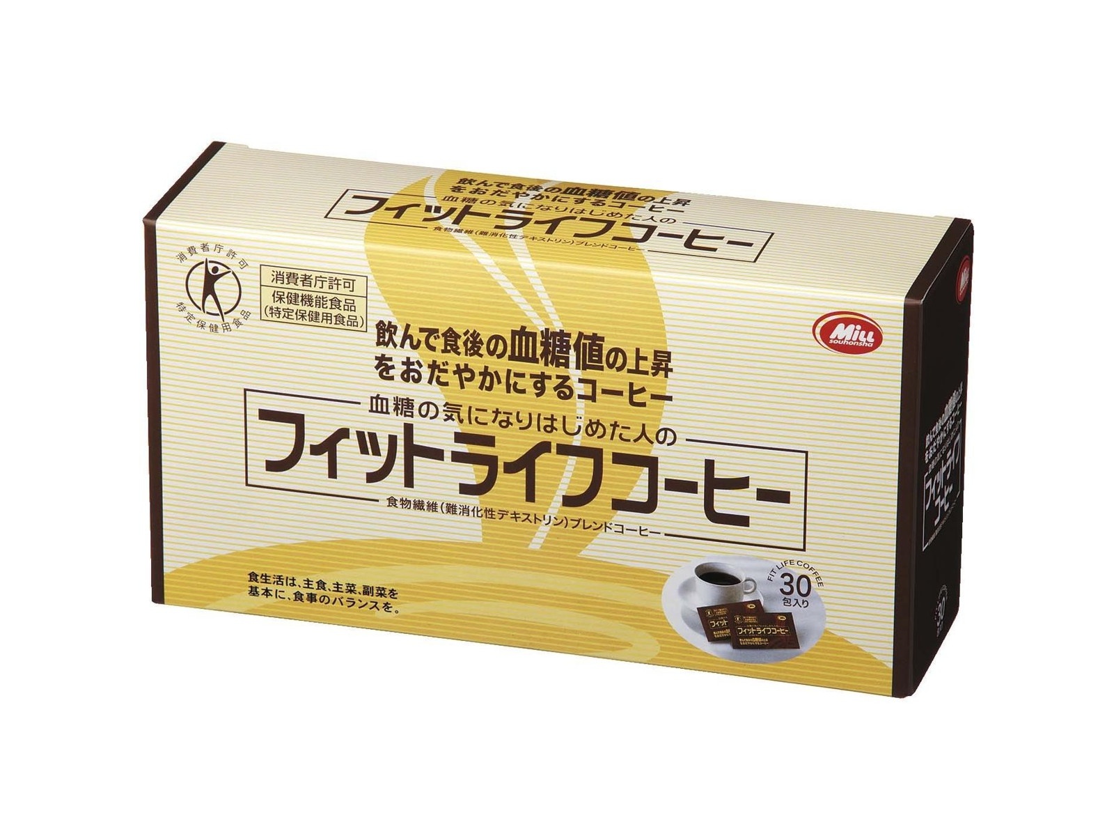 ミル総本社 フィットライフコーヒー 1箱（8.5g×30包入）×2コ組| コープ 