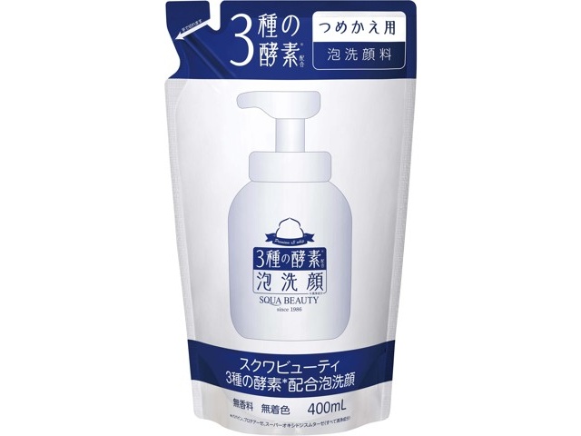 スクワビューティ 3種の酵素配合泡洗顔 つめかえ用 400ml| コープ