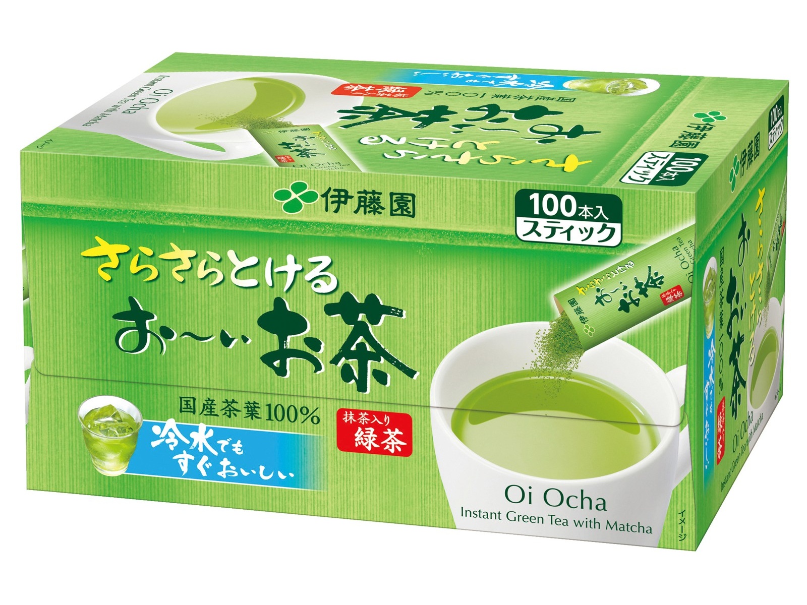 伊藤園 さらさらとけるお～いお茶抹茶入り緑茶 0.8g×100本入| コープ