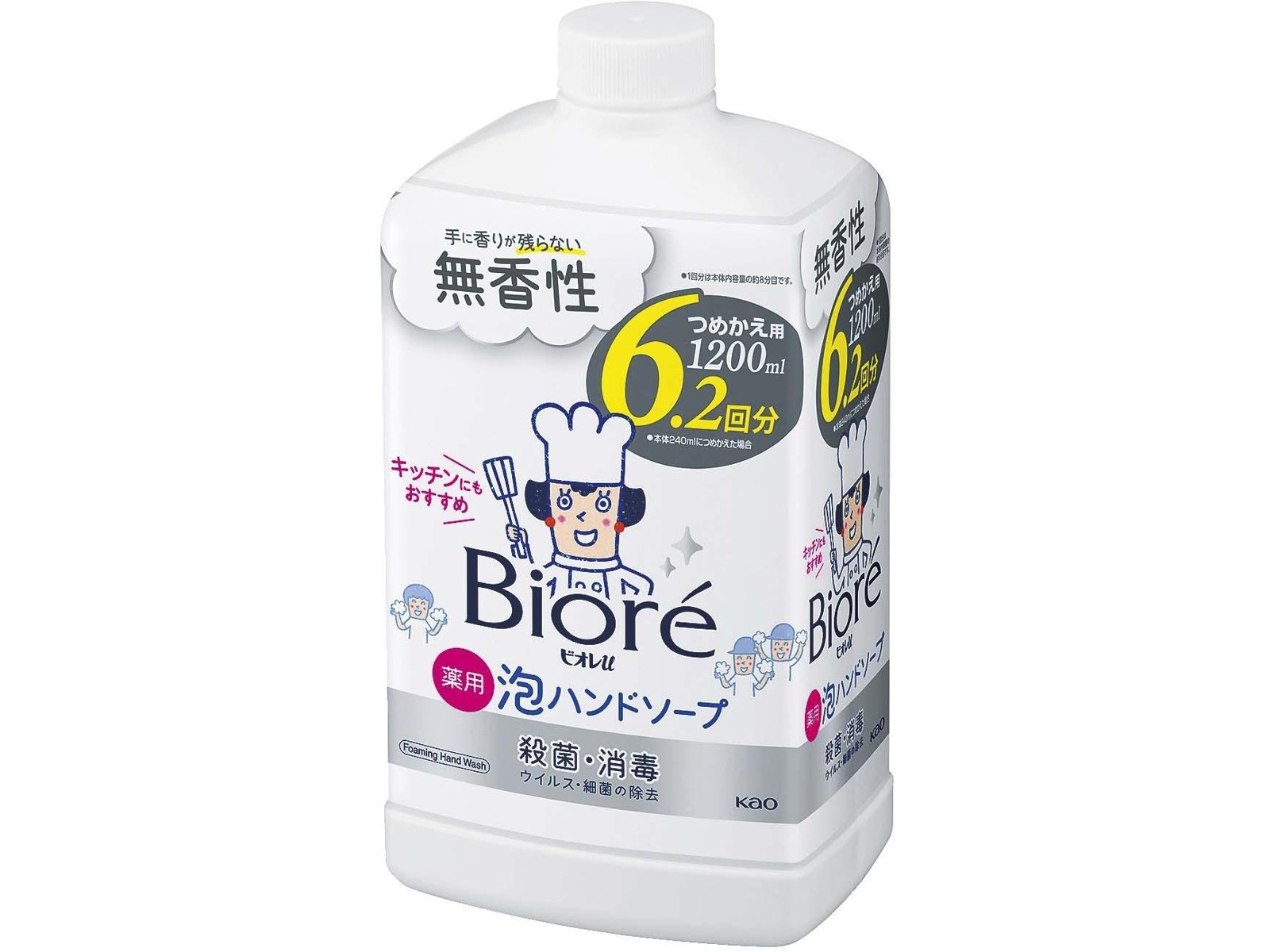 花王 ビオレu泡ハンドソープ つめかえ用 無香性 1200ml| コープこうべネット