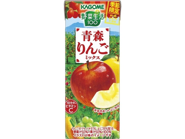 カゴメ 野菜生活100青森りんごミックス 195ml×12本組| コープこうべネット