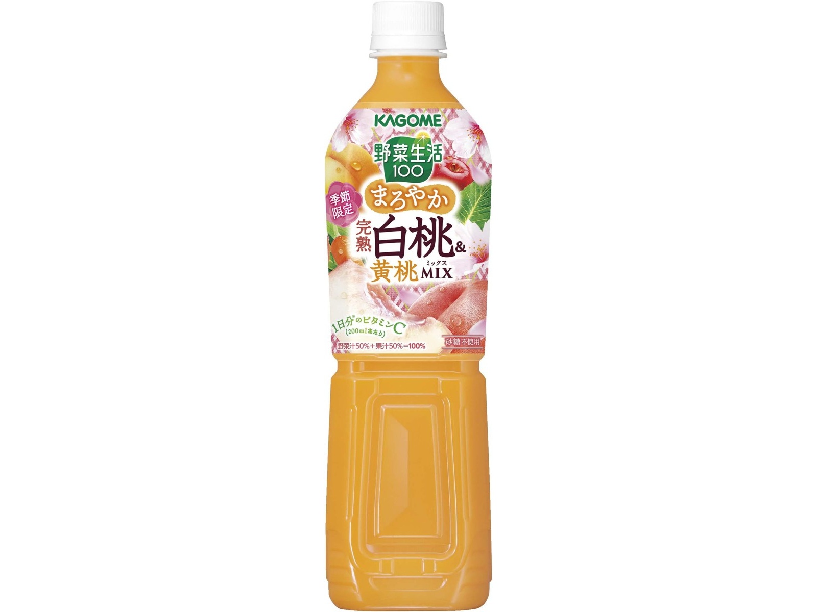 カゴメ 野菜生活100 まろやか完熟白桃＆黄桃ミックス 720ml| コープ