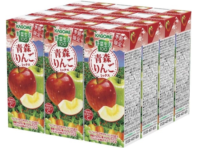 カゴメ 野菜生活100青森りんごミックス 195ml×12本組| コープこうべネット