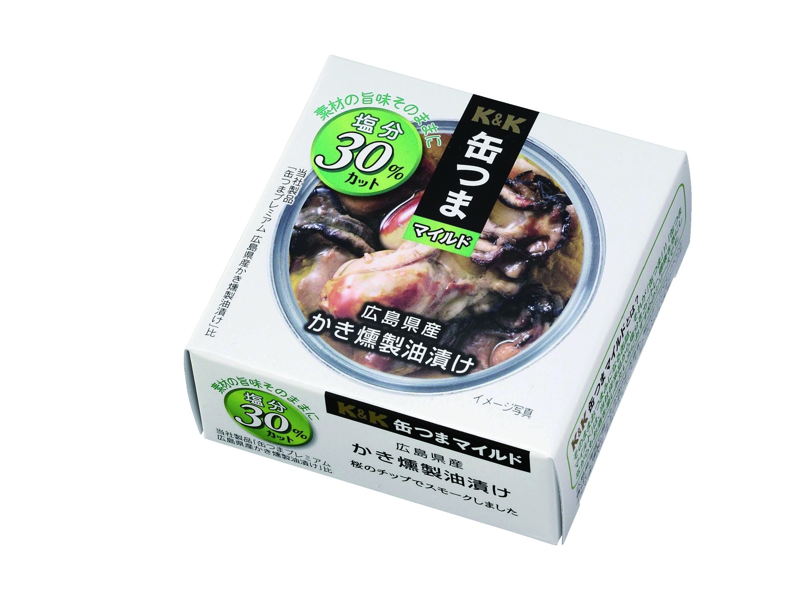 K＆K 缶つまマイルド 広島県産かき燻製油漬け 60g（総量）| コープ