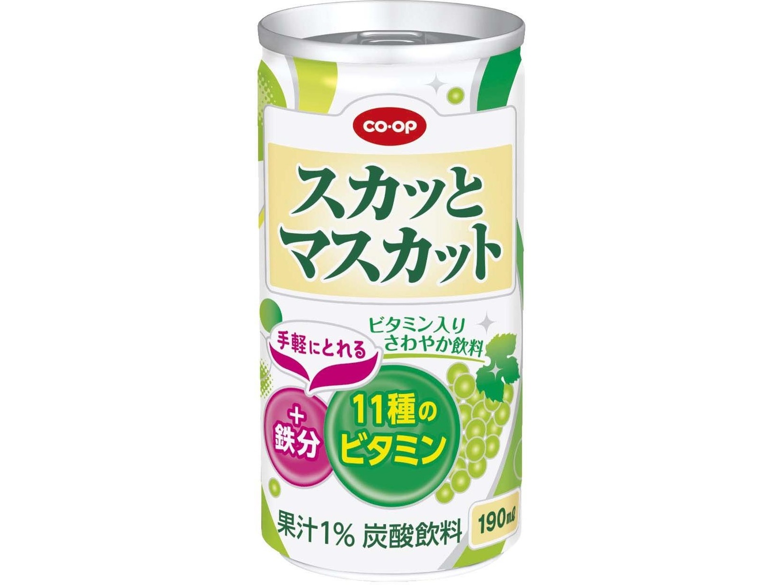 CO・OP スカッとマスカット（11種のビタミン＆鉄分） 1箱（190ml×15缶