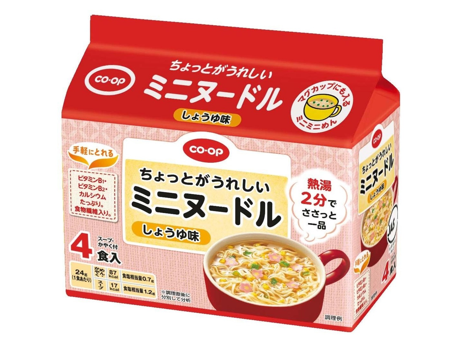 CO・OP ちょっとがうれしいミニヌードル しょうゆ味 4食入| コープ