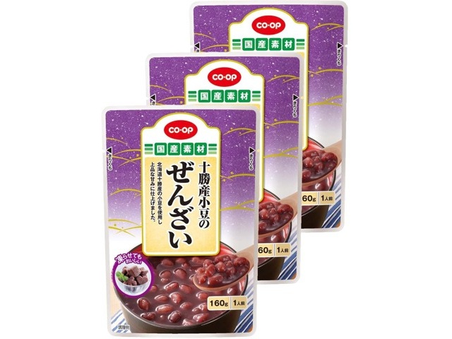 CO・OP 十勝産小豆のぜんざい 160g×3袋入| コープこうべネット