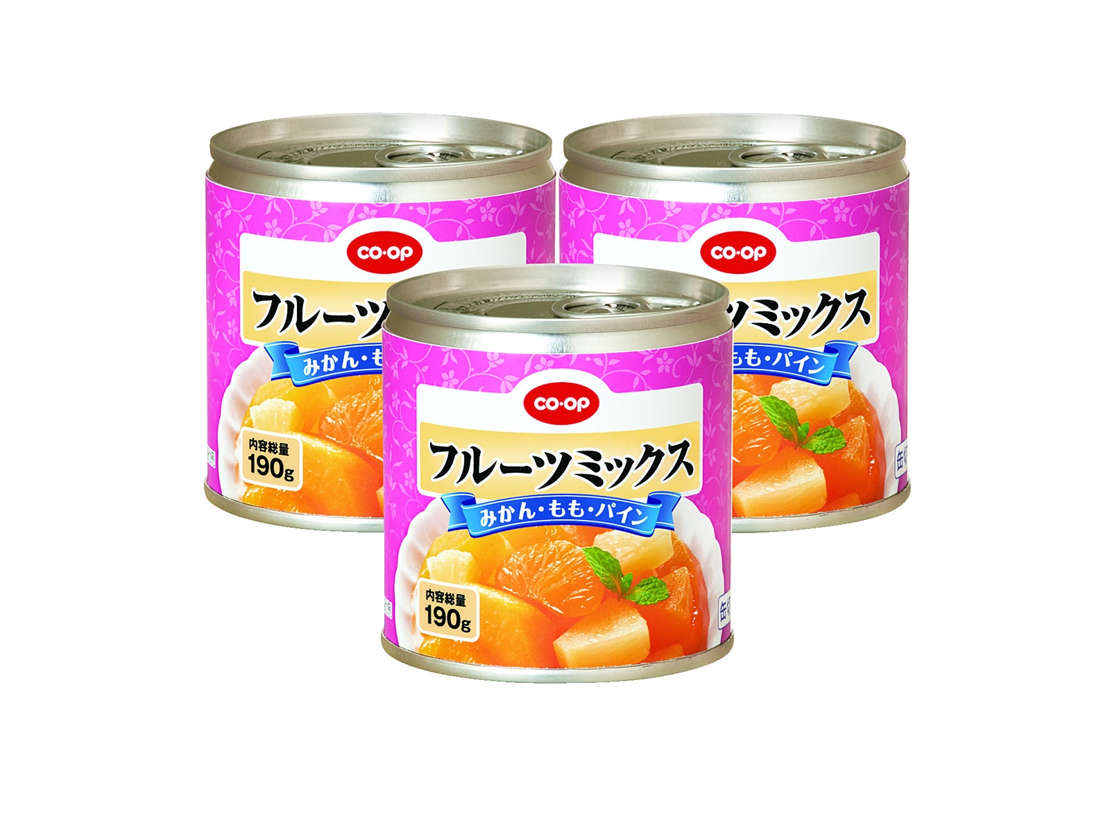 CO・OP フルーツミックス 190g（総量）×3缶組| コープこうべネット