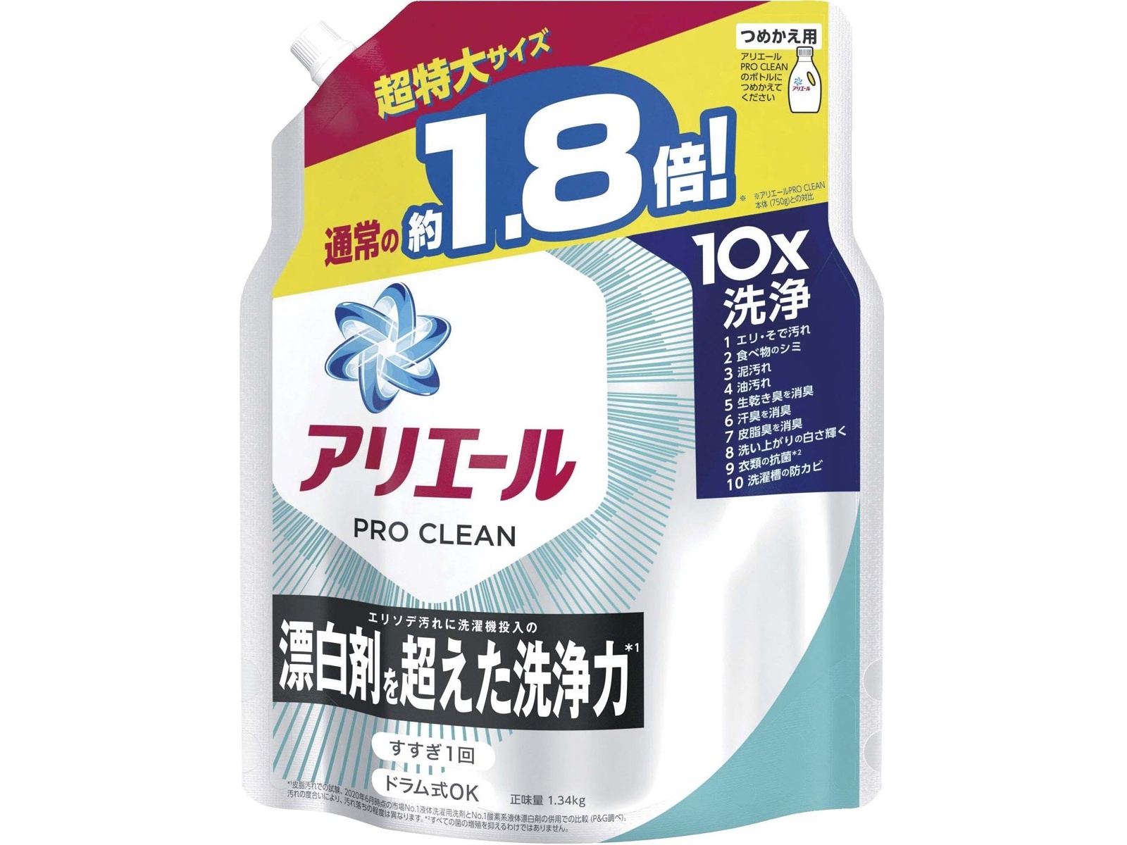 Ｐ＆Ｇ アリエールプロクリーンジェル つめかえ用 超特大サイズ 1.34kg