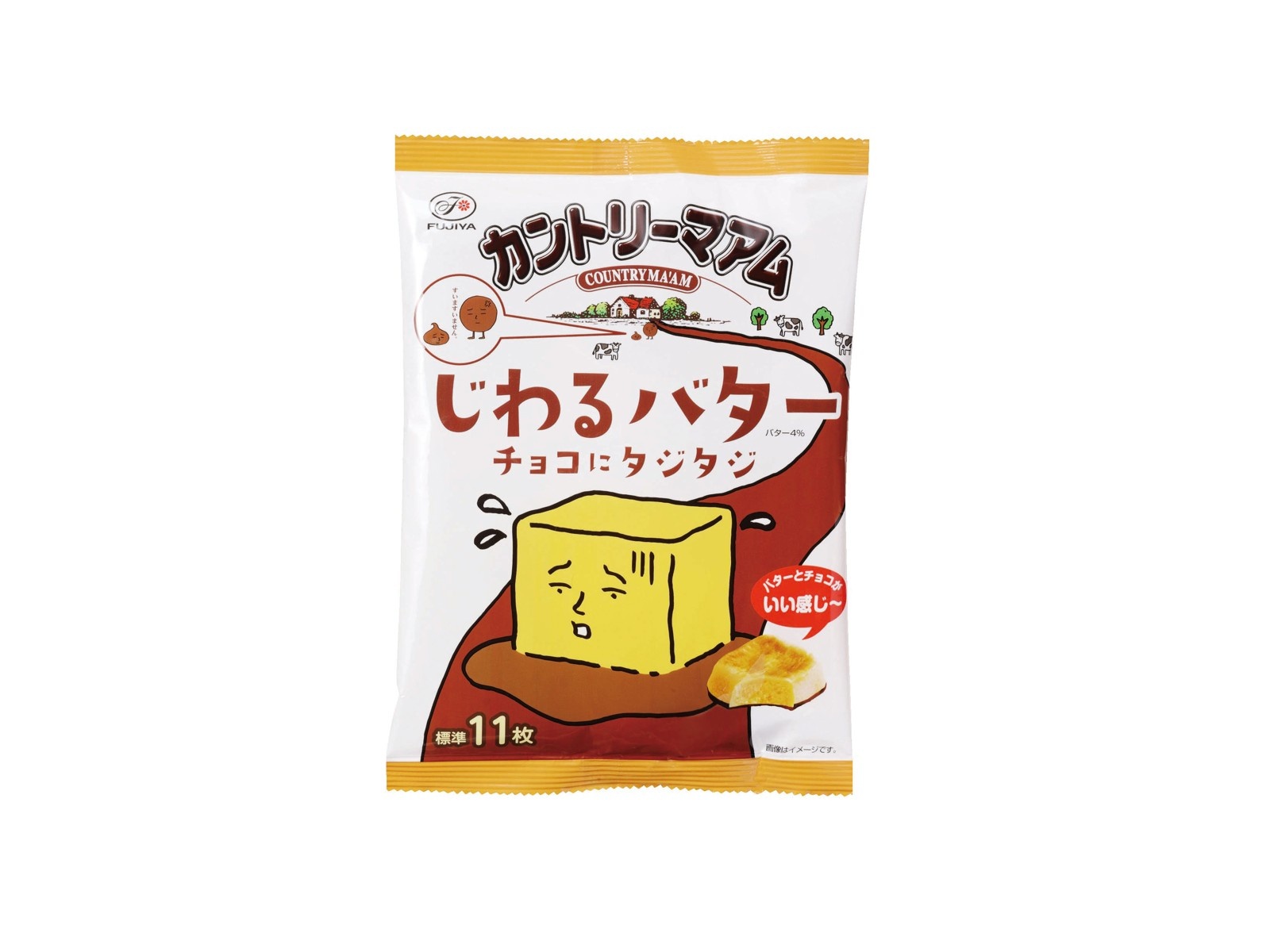 不二家 カントリーマアムじわるバターチョコにタジタジミドルパック