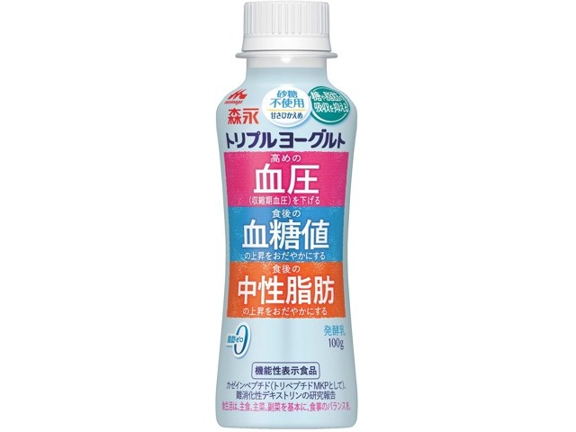 森永乳業 トリプルヨーグルト砂糖不使用ドリンクタイプ 1箱（100g×12本入）| コープこうべネット