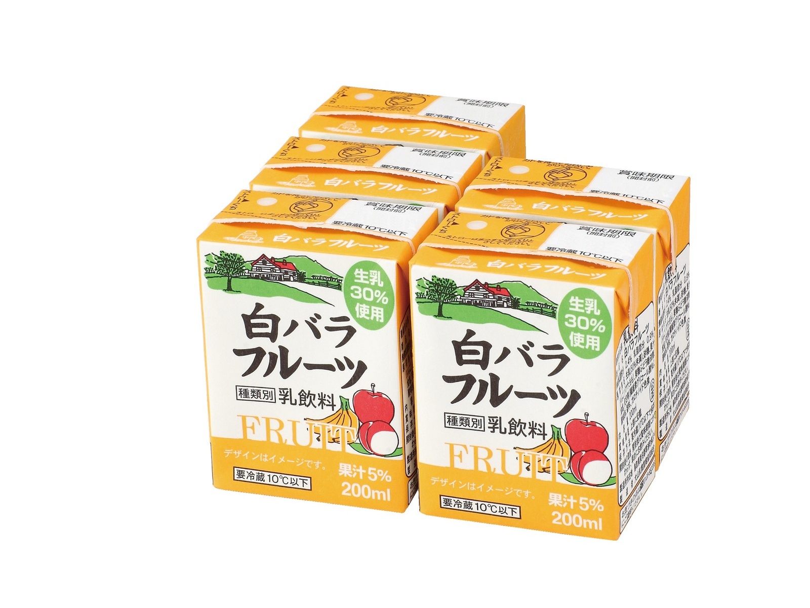 大山乳業 白バラフルーツ 200ml×5本組| コープこうべネット