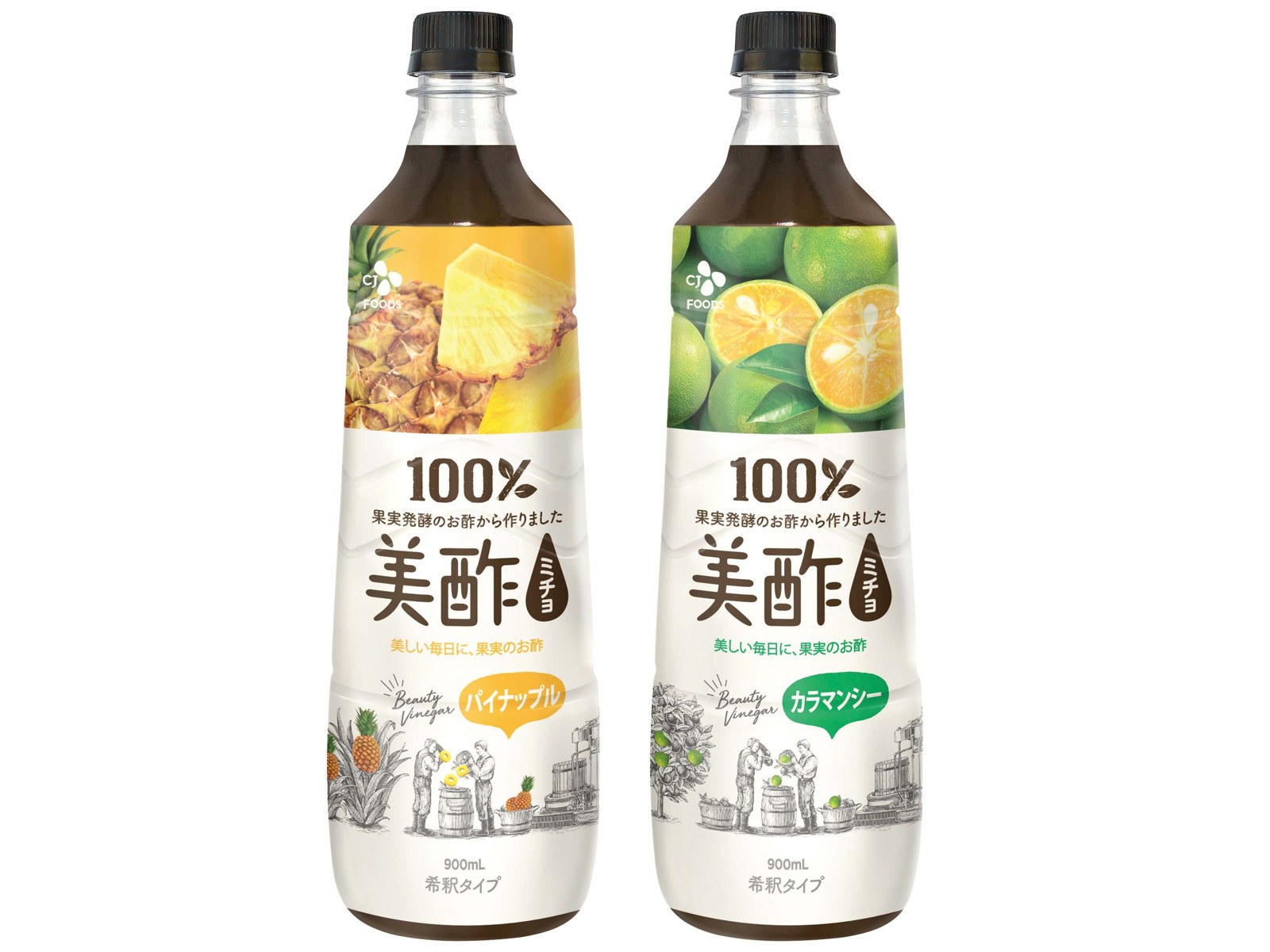 美酢 ミチョ 希釈タイプ マンゴー2本 500ml レモン1本 900ml